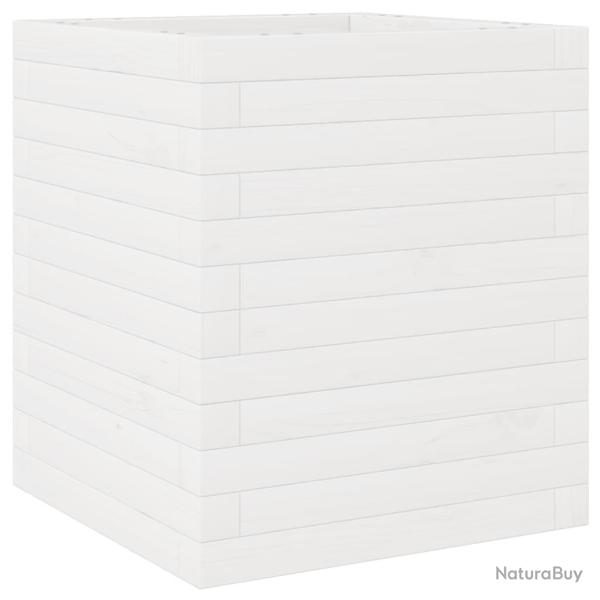 Jardini�re bac lit sur�lev� plantes fleurs terrasse jardin 40 x 40 x 46 cm bois de pin massif blanc