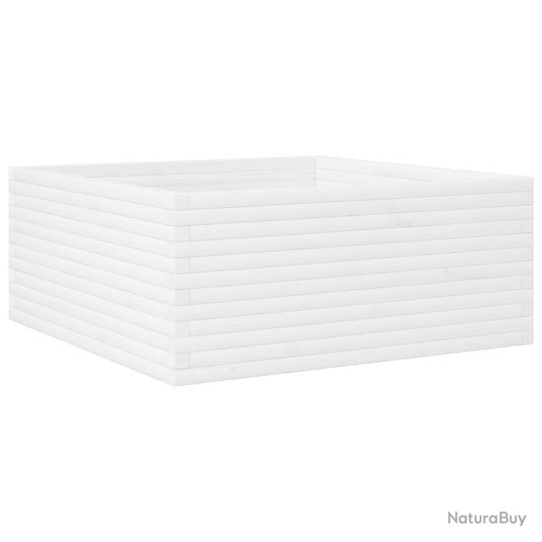 Jardini�re bac lit sur�lev� plantes fleurs terrasse jardin 110 x 110 x 46 cm bois de pin massif bla