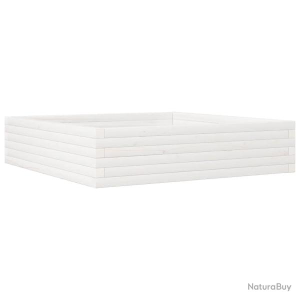 Jardini�re bac lit sur�lev� plantes fleurs terrasse jardin 100 x 100 x 23 cm bois de pin massif bla