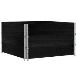 Jardini&egrave;re bac lit sur&eacute;lev&eacute; plantes fleurs terrasse jardin 100 x 100 cm bois massif de pin noir 02_