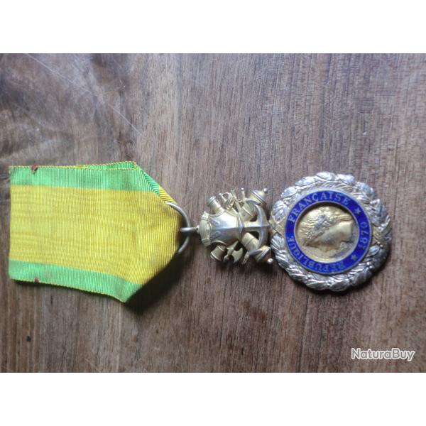 m�daille r�publique valeur et discipline  1870