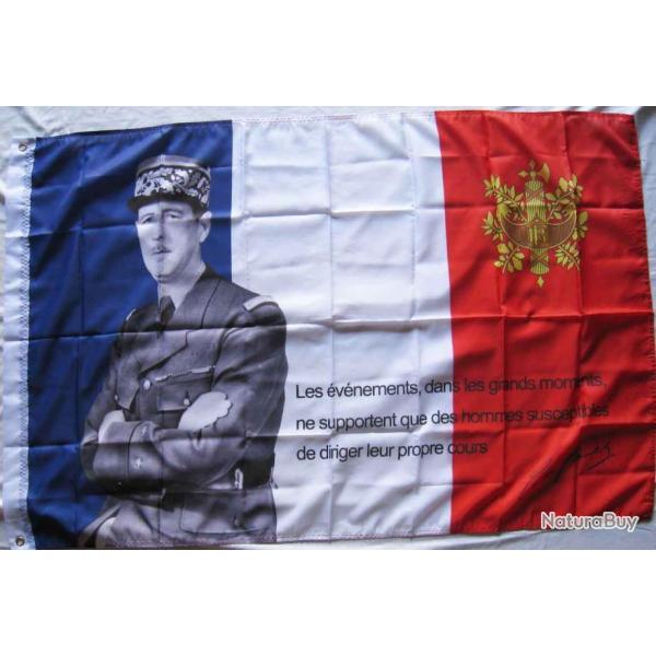 DRAPEAU FRANCE GENERAL DE GAULLE - Ref.22