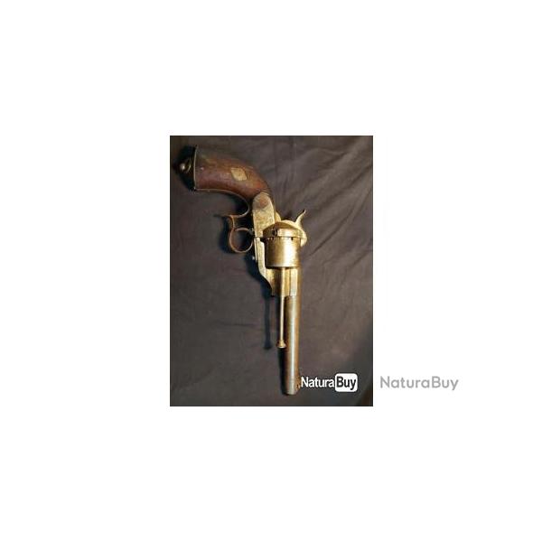 R�volver LEFAUCHEUX 1854 Calibre 12 mm � broche