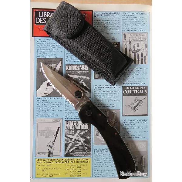 * Couteau pliant Spyderco Wayne Goddard / �dition limit�e 0332 / fin ann�es 80 *