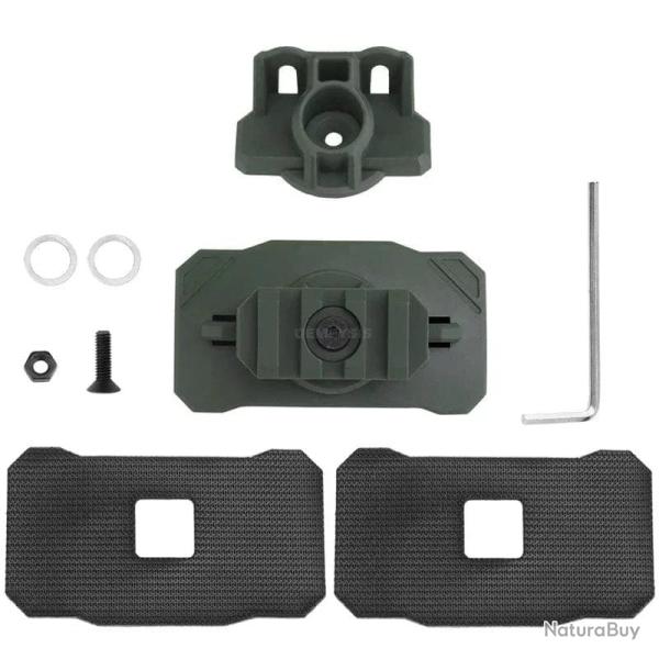 Support rotatif lampe casque tactique DEMEYSIS - Vert