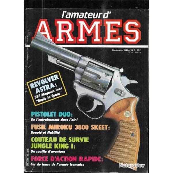 l'amateur d'armes 46 astra 357 magnum, les sabres mod.1822, la force d'action rapide, duo 300,
