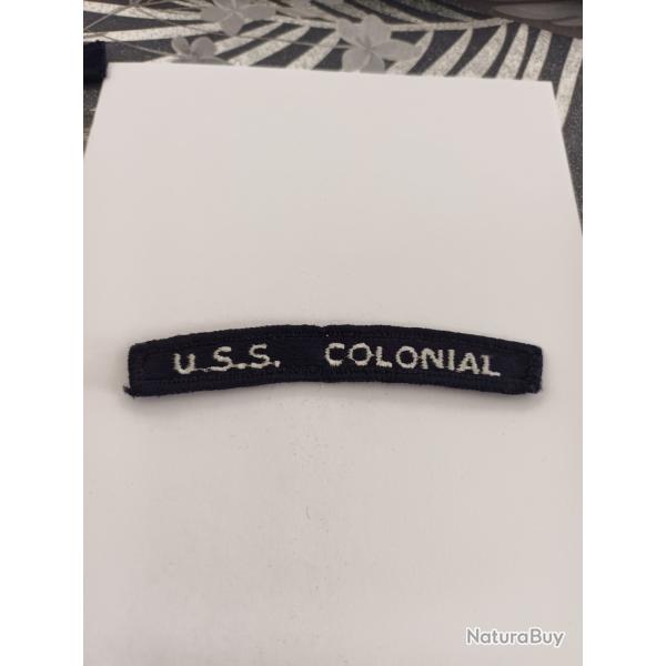 Patch arm�e us navy TAB USS COLONIAL ORIGINAL