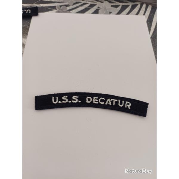 Patch arm�e us navy TAB USS DECATUR ORIGINAL