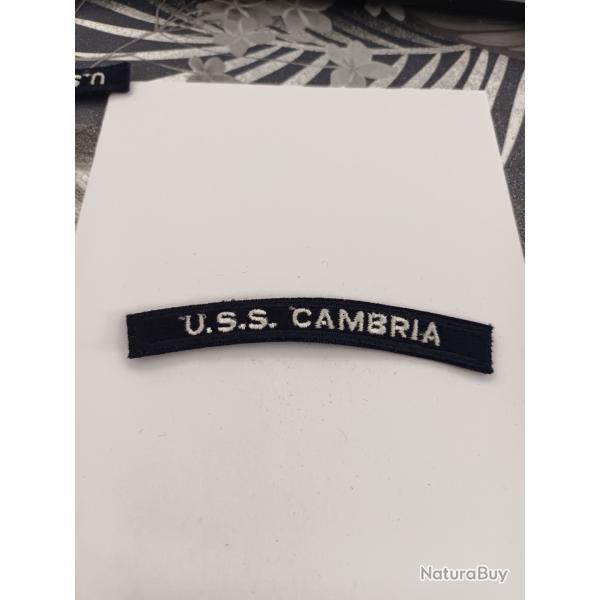 Patch arm�e us navy TAB USS CAMBRIA ORIGINAL
