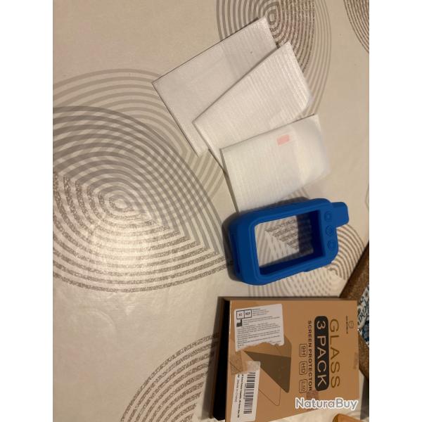 Coque alpha 200 bleu + 3 verre tremp� pour alpha 200