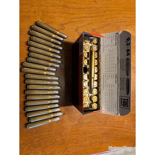 2 bo�tes de Munitions 9,3x64 RWS