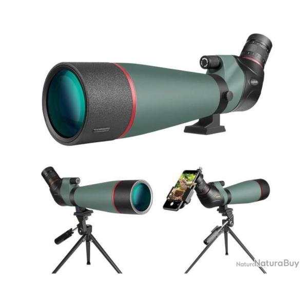 Longue-Vue 20-60x80mm HD avec tr�pied INCLUS Adaptateur Smartphone Sac De Transport BAK4 ETANCHE