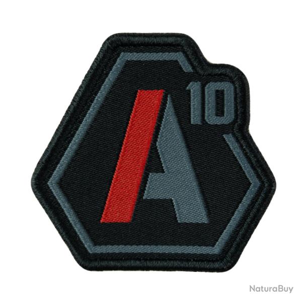 Patch SIGNATURE logo A10 brod� gris b�ton/rouge