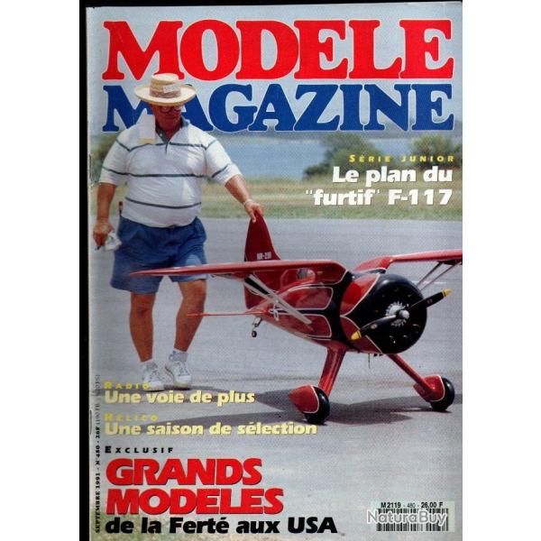 modle magazine 480lockheed f-117a, spr2, avion nomm boomerang , planeur spirit, la fert alais,