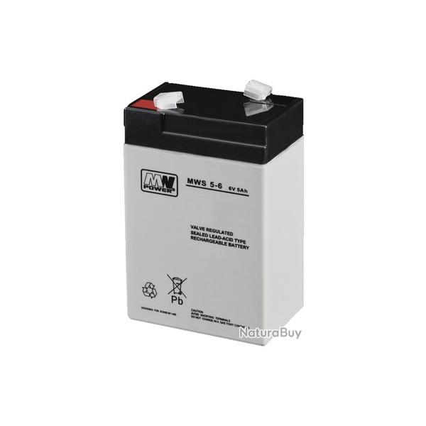 BATTERIE MW POWER MOD. MWS5-6 POUR AGRAINOIR AUTOMATIQUE 6V 5 MAH