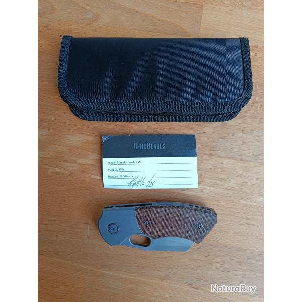 Couteau de poche Bergs Blade SLIM (manufactured by WE knife)
