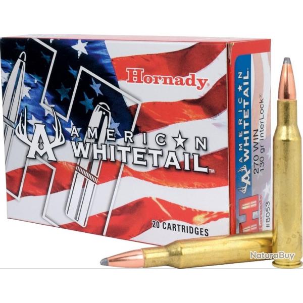 Munitions HORNADY cal.270win interlock american whitetail 130gr par 60
