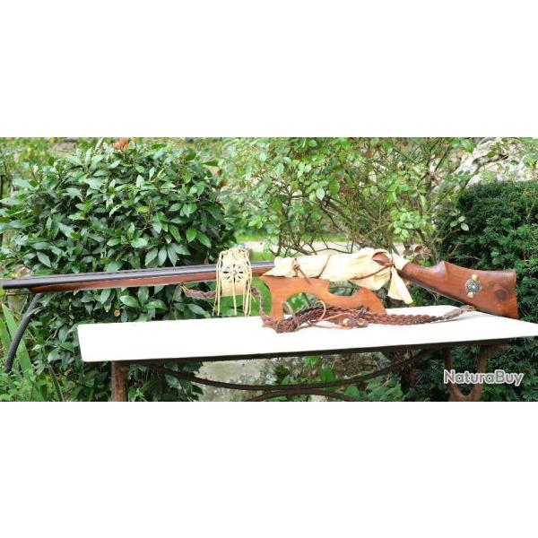 USA guerre indienne s�cession �pave fusil juxtapos� silex genre DENIX �quip� indien EBR24EPA001