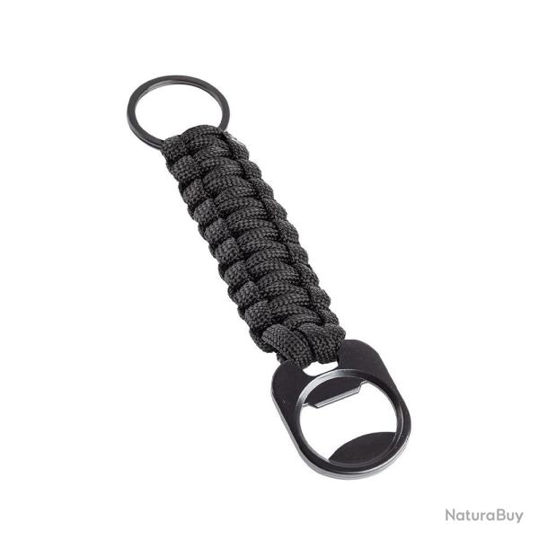 Porte-cles paracorde d�capsuleur noir - TOE