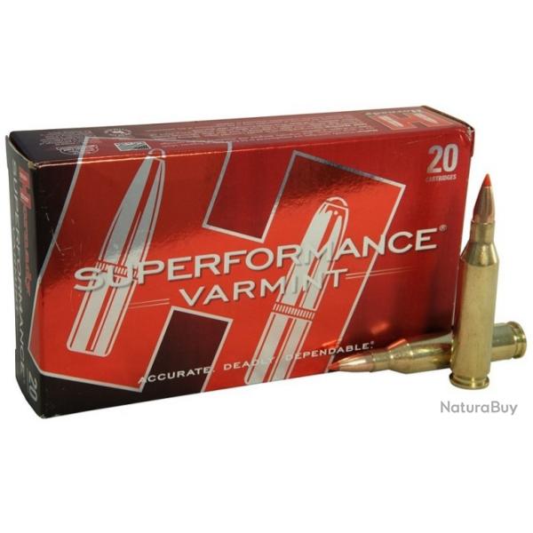 Munitions HORNADY cal.243win v-max superformance 58gr par 20