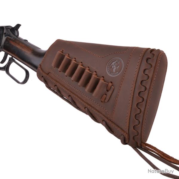 Couverture de crosse de fusil de chasse en cuir -*Coffee(.30-30.357)  LIVRAISON GRATUITE