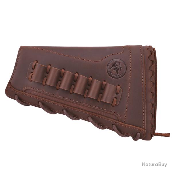 Couverture de crosse de fusil de chasse en cuir -*Coffee(.22lr.17hmr)