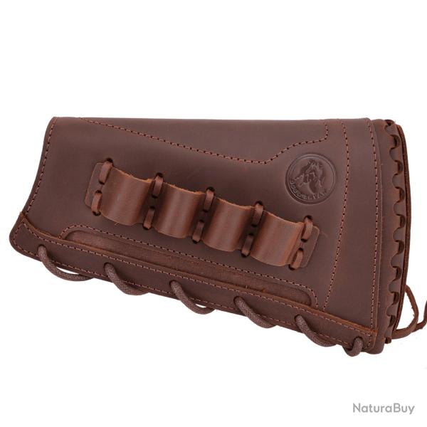 Couverture de crosse de fusil de chasse en cuir -*Coffee(12 Guage)  LIVRAISON GRATUITE
