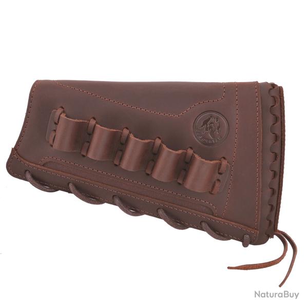 Couverture de crosse de fusil de chasse en cuir -*Coffee(16 Guage)  LIVRAISON GRATUITE