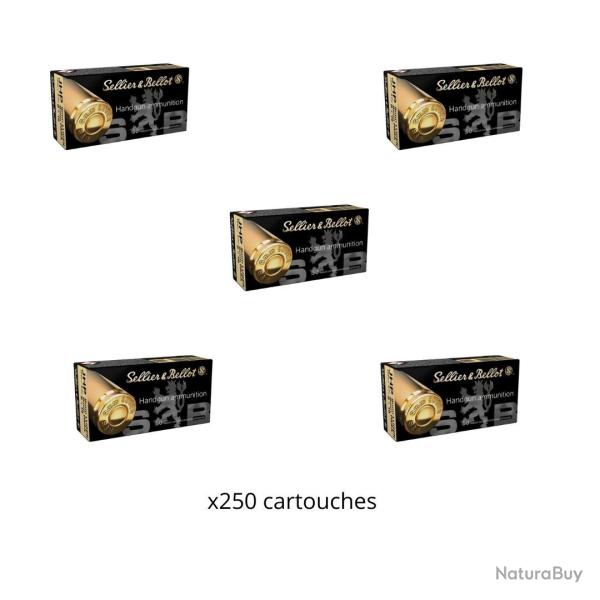 Munitions SELLIER&BELLOT cal.9mm jhp 124gr 8g par 250