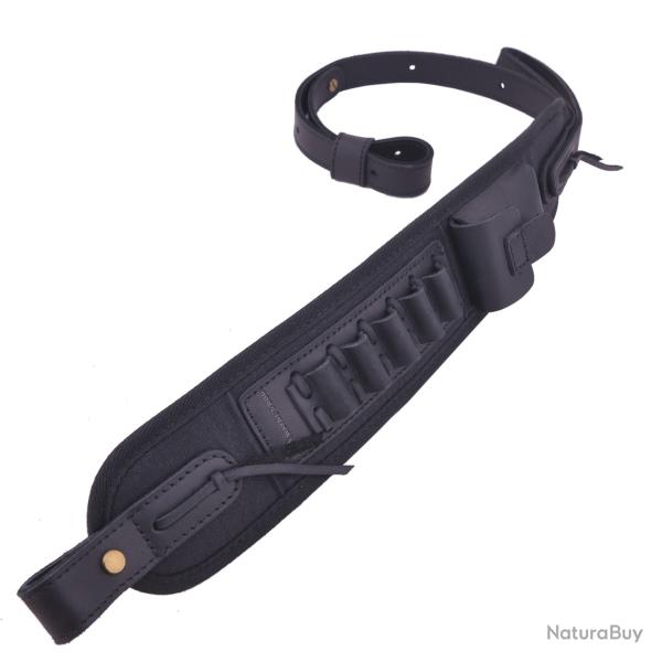 Porte-munitions en toile de cuir, fentes pour fusil -* Black(.357.30-30) LIVRAISON GRATUITE