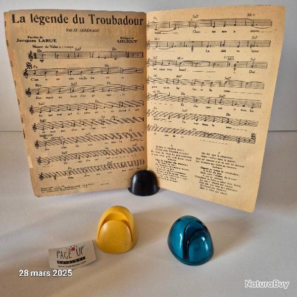 Lot de 3 portes copie Page-Up  pour tenir une feuille A4, une partition droite sans la reteni