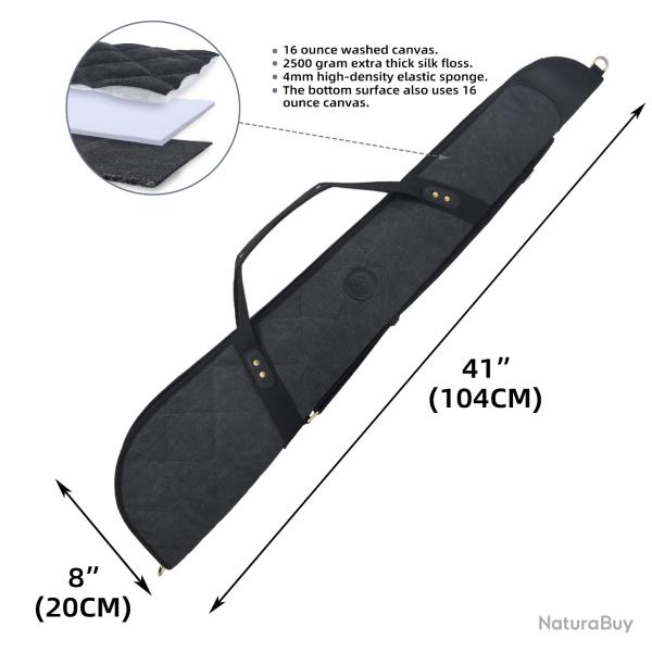 Sac de rangement en cuir brod pour fusil -* 41"(no Scope gun)BK- LIVRAISON GRATUITE