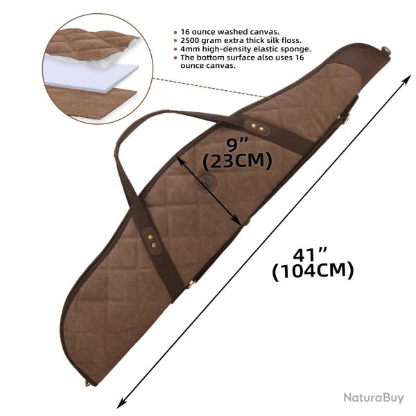 Sac de rangement en cuir brod pour fusil -*41"(with Scope gun)CF- LIVRAISON GRATUITE