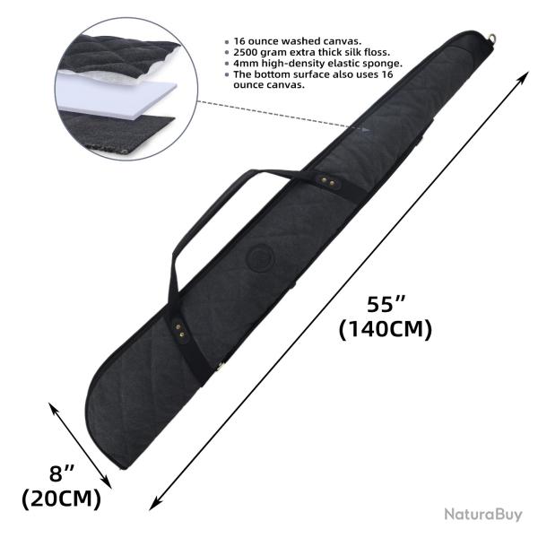 Sac de rangement en cuir brod pour fusil -*55"(no Scope gun)BK- LIVRAISON GRATUITE