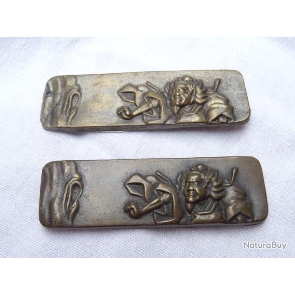 j191) lot = une paire de tr�s beaux ornements de tsuka  = voir photos et description