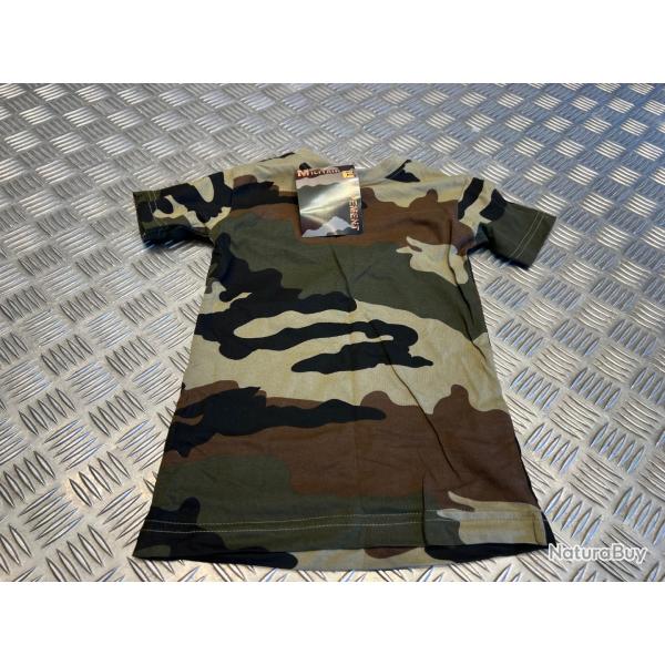 t-shirt equipement militaire camoufle enfant de 2 ant neuf