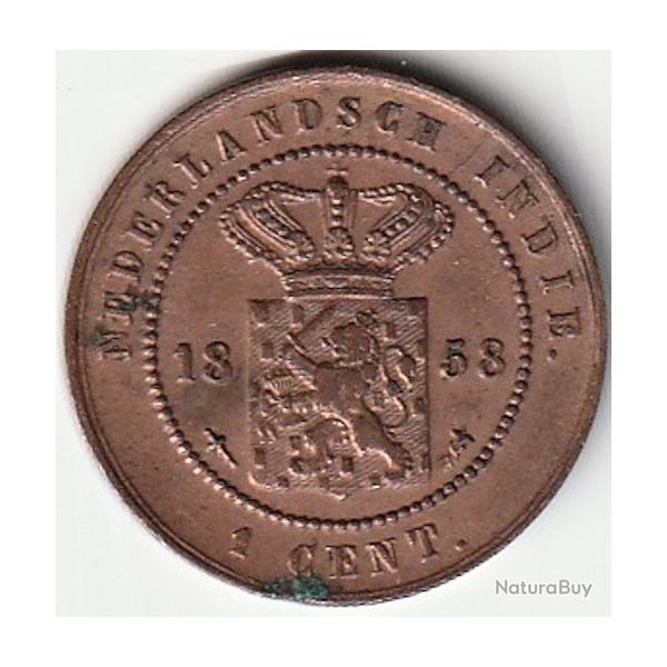 Pi�ce de Monnaie INDES NEERLANDAISES 1 Cent 1858 Utrecht