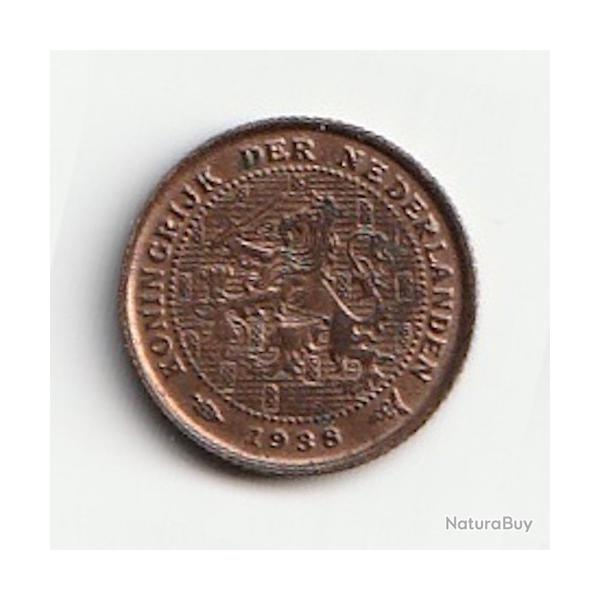 Pi�ce de Monnaie  PAYS-BAS 1/2 Cent lion couronn� 1938 Utrecht 1