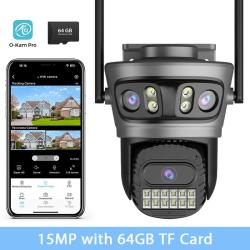 Camera IP Wifi 3 Objectifs PTZ AI Etanche Audio-15MP + SD 64GB 20260729082523