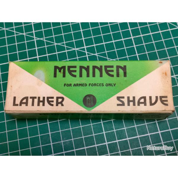 MENNEN LATHER SHAVE US ARMY US WW2 CREME A RASER AVEC EMBALLAGE