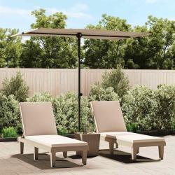 Parasol de jardin avec m&acirc;t en aluminium 2x1,5 m Taupe