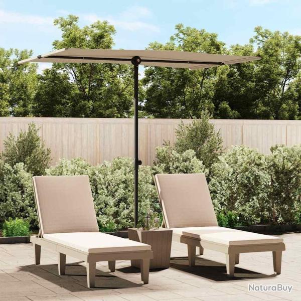Parasol de jardin avec m�t en aluminium 2x1,5 m Taupe