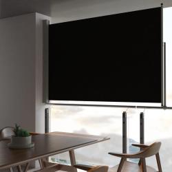 Auvent lat&eacute;ral r&eacute;tractable de patio 160 x 300 cm Noir
