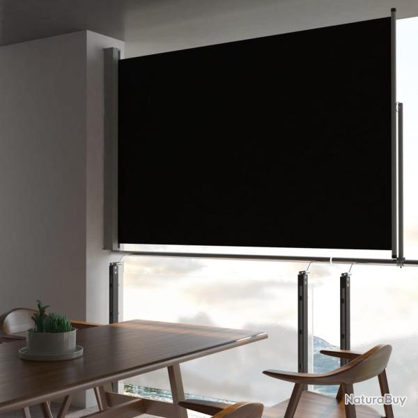 Auvent latral rtractable de patio 160 x 300 cm Noir alsavelo