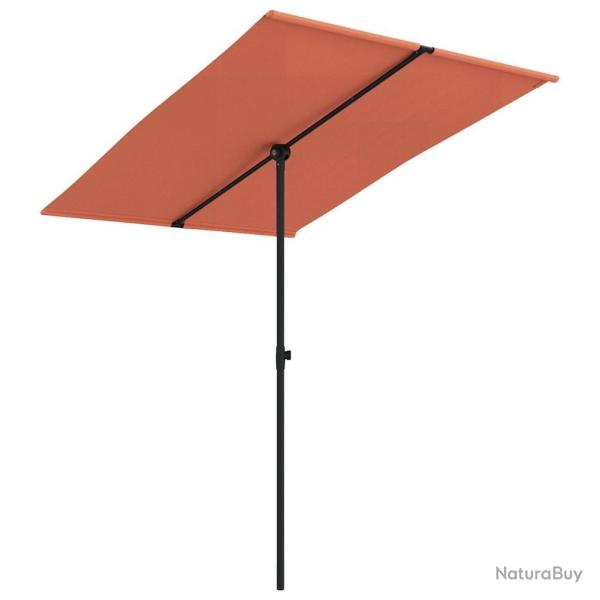 Parasol de jardin avec m�t en aluminium 2x1,5 m Terre cuite