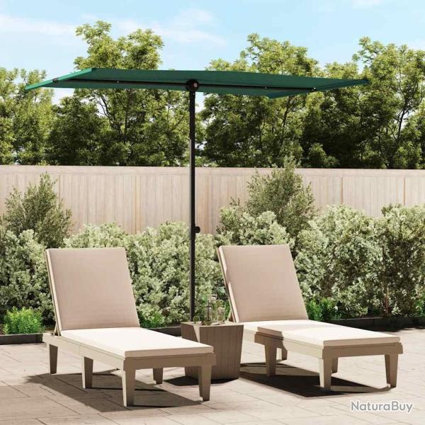 Parasol de jardin avec m�t en aluminium 2x1,5 m Vert