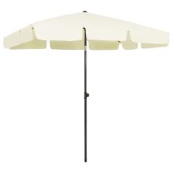 Parasol de plage jaune sable 200x125 cm alsavelo