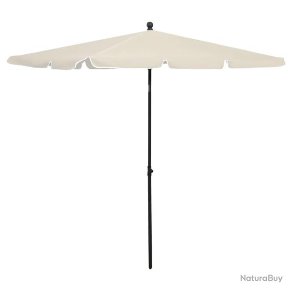 Parasol de jardin avec m�t 210x140 cm Sable