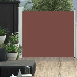 Auvent lat&eacute;ral r&eacute;tractable de patio 100x300 cm Marron