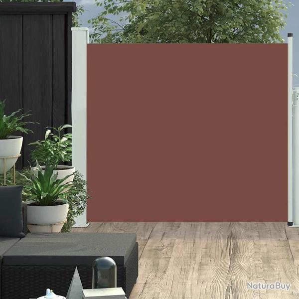 Auvent lat�ral r�tractable de patio 100x300 cm Marron